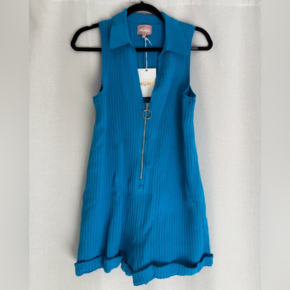 Show Me Your Mumu All In One Teal Knit Romper Size Small